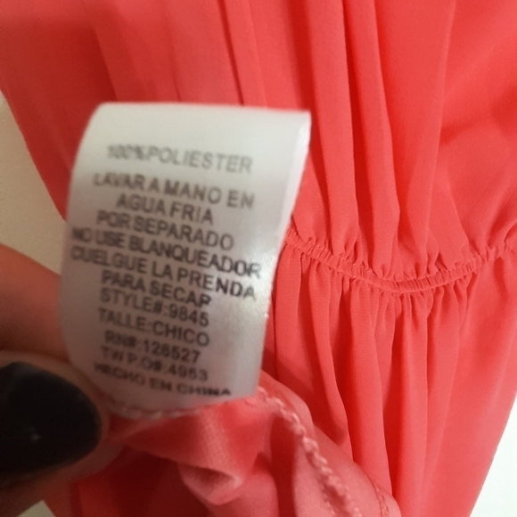 Alythea Womens Dress Coral Pink One Shoulder Milkmaid Coquette‎ Romantic Small - Picture 7 of 12